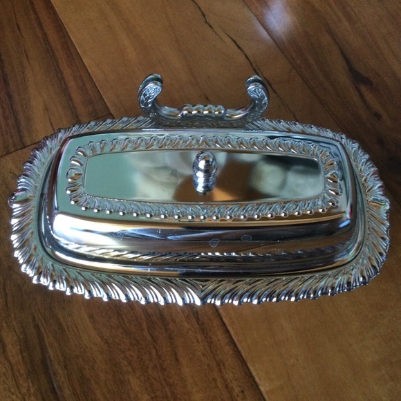 ✔️Vintage Irvinware Chrome Butter Dish, Creamer, and Sugar MCM - Picture 3 of 8